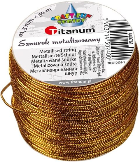 Sznurek Craft-Fun Series złoty 50m Titanum (20HET0605-1) Titanum