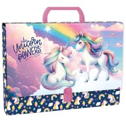 Teczka z szerokim grzbietem na klips Jednorożec A4 różne Derform (TTRJR16) Derform