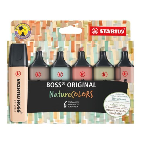 Zakreślacz BOSS NATURAL COLORS 4006381603140 wkład mix 2-5mm Stabilo (70/6-2-2) Stabilo