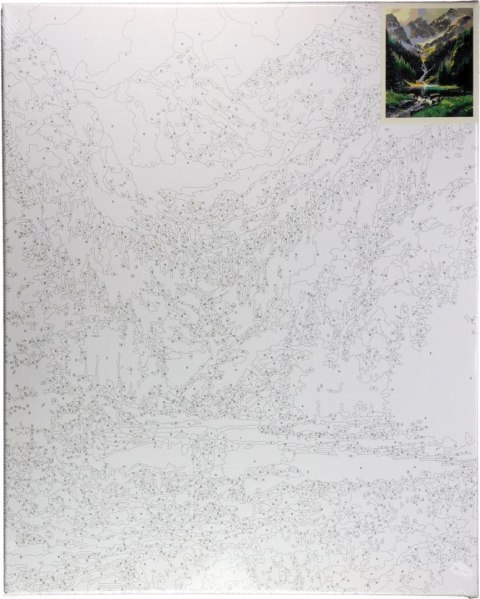 Zestaw kreatywny Malowanie po numerach 40x50cm Potok w górach Flamingo Line (fys2) Flamingo Line