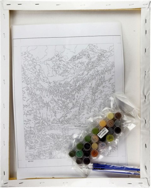 Zestaw kreatywny Malowanie po numerach 40x50cm Potok w górach Flamingo Line (fys2) Flamingo Line