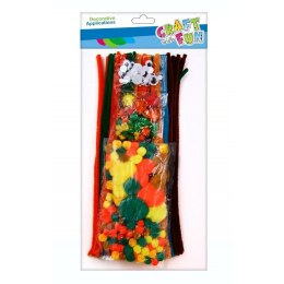 Zestaw kreatywny pompon i druciki Craft with Fun (463781) Craft with Fun