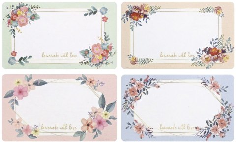 Etykieta samoprzylepna Craft-Fun Series na rolce, 4 kolory mix [mm:] 50x30 Titanum (25YQ-006) Titanum