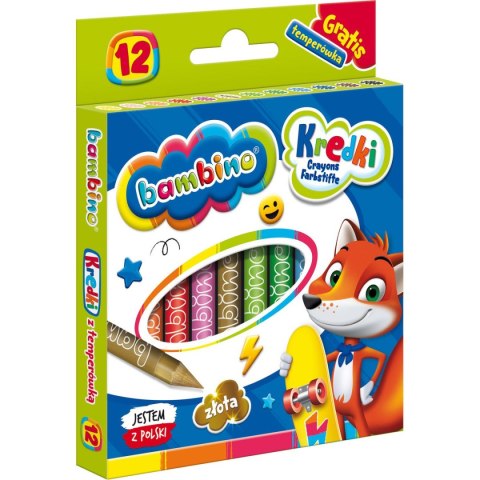 Kredki glinkowe Bambino 12 k 12 kol. St.Majewski St.Majewski