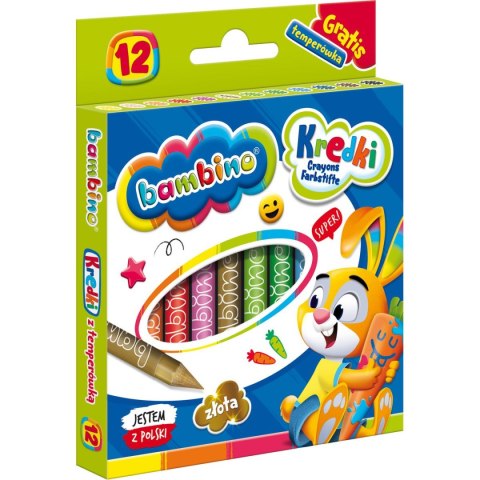 Kredki glinkowe Bambino 12 k 12 kol. St.Majewski St.Majewski