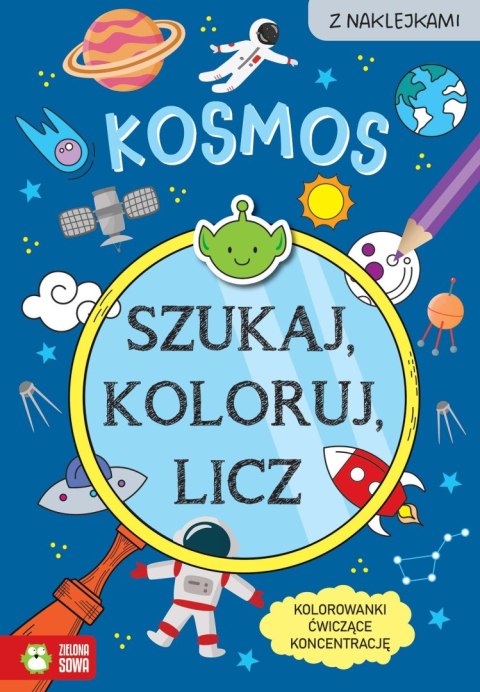 Książka dla dzieci Szukaj, koloruj i licz. Kosmos Aksjomat Aksjomat