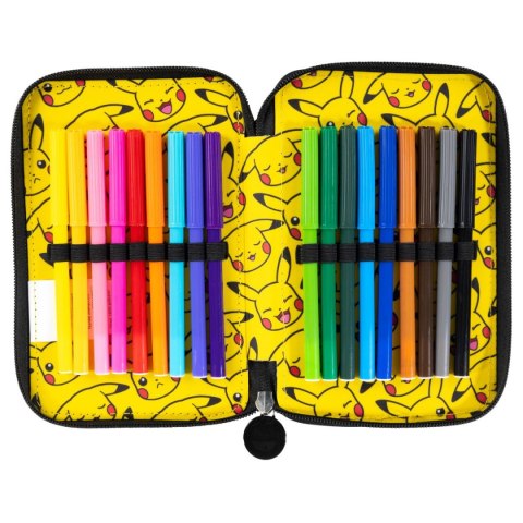 Piórnik POKEMON POTRÓJNY St.Majewski (z wyposażnieniem) St.Majewski
