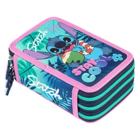 Piórnik STITCH STAY COOL POTRÓJNY St.Majewski (z wyposażnieniem) St.Majewski