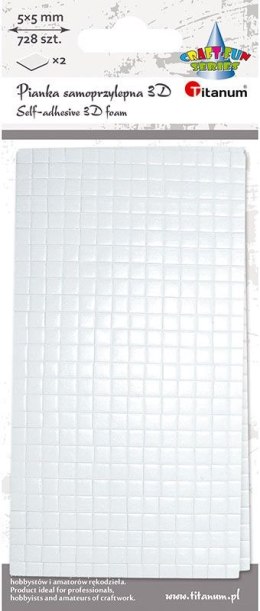 Plaster samoprzylepny Craft-Fun Series pianka 3D kwadraty [mm:] 5x5 Titanum Titanum