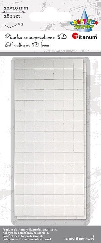 Plaster samoprzylepny Craft-Fun Series pianka 3D [mm:] 10x10 Titanum (EB886) Titanum