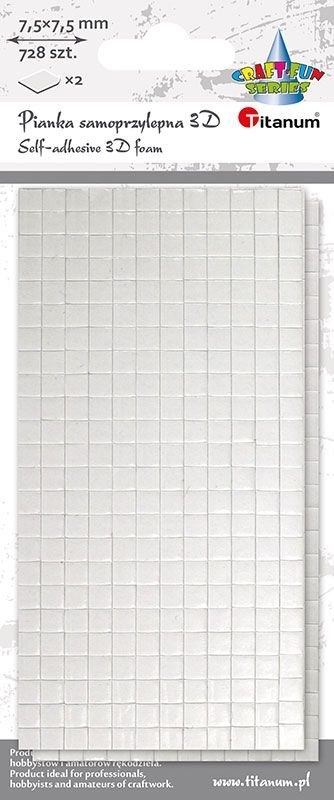 Plaster samoprzylepny Craft-Fun Series pianka 3D [mm:] 75x75 Titanum (EB885) Titanum