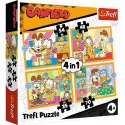 Puzzle Garfield 4w1 4w1 el. Trefl (34673) Trefl
