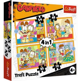 Puzzle Garfield 4w1 4w1 el. Trefl (34673) Trefl