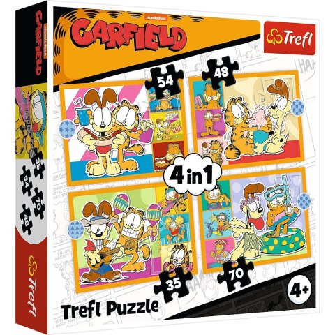 Puzzle Garfield 4w1 4w1 el. Trefl (34673) Trefl