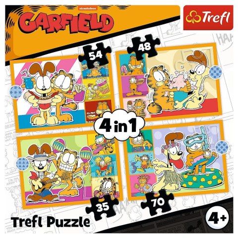 Puzzle Garfield 4w1 4w1 el. Trefl (34673) Trefl