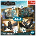 Puzzle Jak Wytresowac Smoka Podróże 4w1 el. Trefl (34678) Trefl