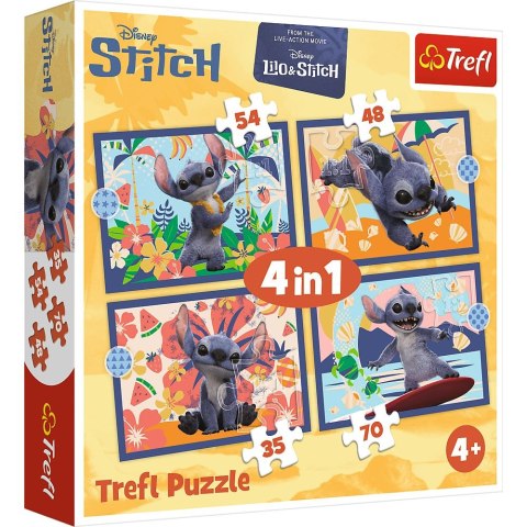 Puzzle Stitch Wakacje na Hawajach 4w1 el. Trefl (34666) Trefl