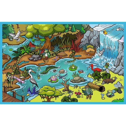 Puzzle Trefliki W krainie zwierząt 2x70 el. Trefl (34445) Trefl