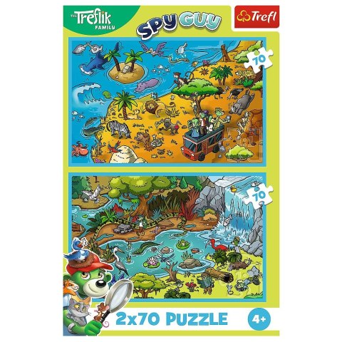 Puzzle Trefliki W krainie zwierząt 2x70 el. Trefl (34445) Trefl