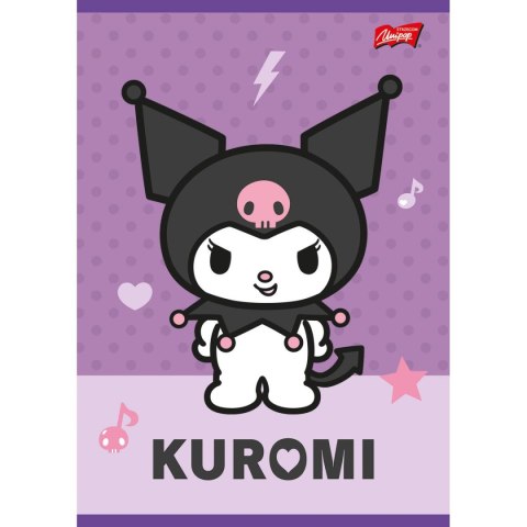 Zeszyt Kuromi aminowany A5 32k. 70g linia podwójna Unipap Unipap