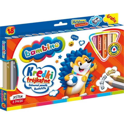 Kredki glinkowe BAMBINO 18 kol. St.Majewski (5903235003233) St.Majewski