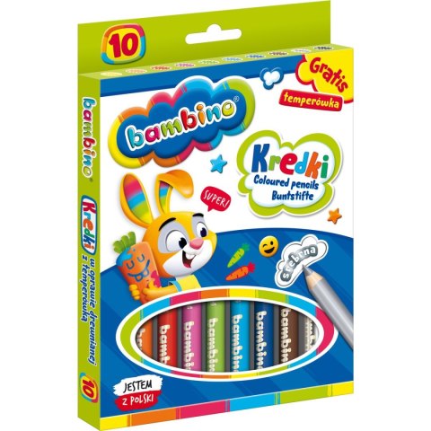 Kredki ołówkowe Bambino 10 kol. St.Majewski St.Majewski