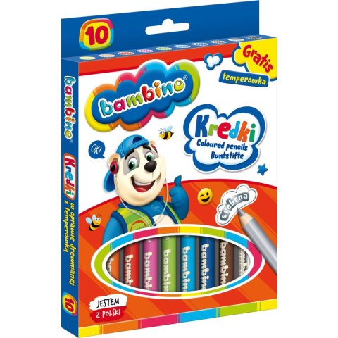Kredki ołówkowe Bambino 10 kol. St.Majewski St.Majewski