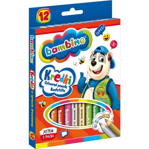 Kredki ołówkowe Bambino 12 kol. St.Majewski St.Majewski