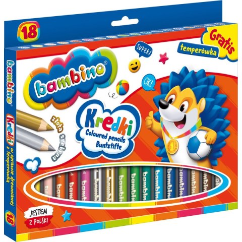 Kredki ołówkowe Bambino 18 kol. St.Majewski St.Majewski