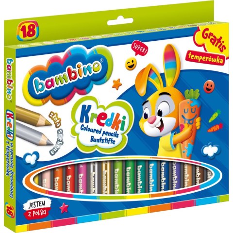 Kredki ołówkowe Bambino 18 kol. St.Majewski St.Majewski