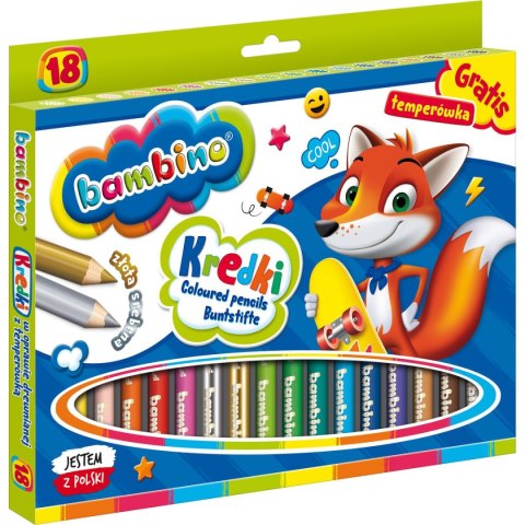 Kredki ołówkowe Bambino 18 kol. St.Majewski St.Majewski