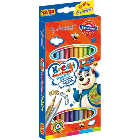 Kredki ołówkowe Bambino dwustronne 24 kol. St.Majewski (5903235004940) St.Majewski