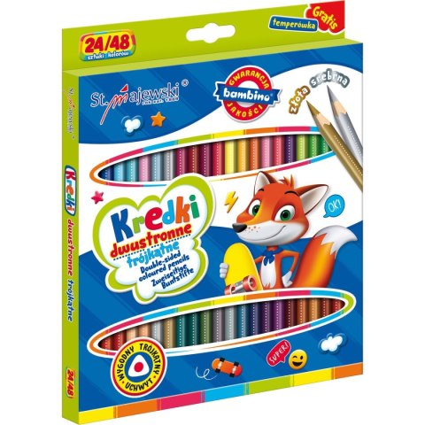 Kredki ołówkowe Bambino dwustronne 48 kol. St.Majewski St.Majewski