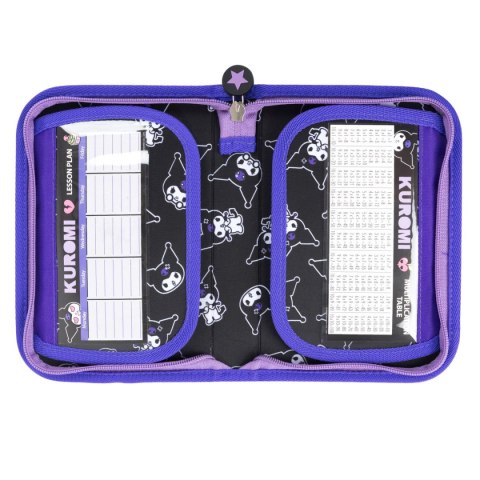 Piórnik KUROMI czarny 2 KLAPKOWY St.Majewski (bez wyposażenia) St.Majewski