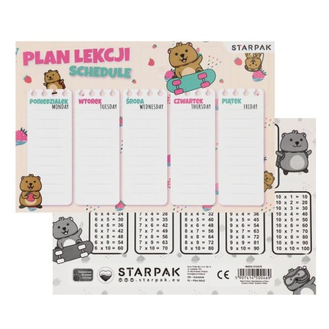 Plan lekcji Kuoka Starpak (572479) Starpak