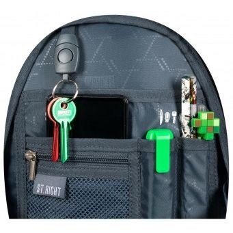 Plecak GEOMETRIC GREY 5903235673511 4-KOMORY St.Right (BP-04) St.Right