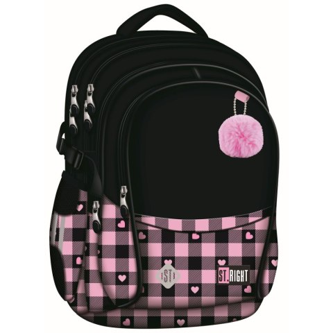 Plecak PINK CHECKERED 4-KOMORY St.Right (BP-01) St.Right
