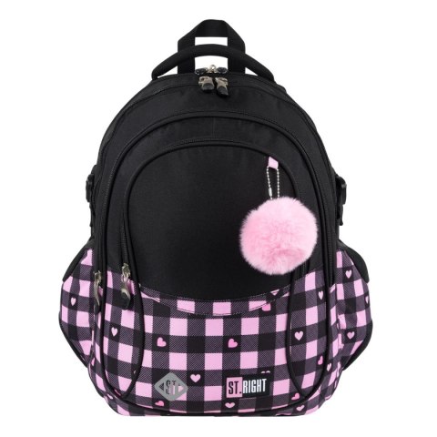 Plecak PINK CHECKERED 4-KOMORY St.Right (BP-01) St.Right