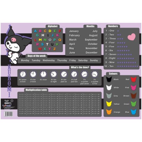 Podkład na biurko Kuromi mix płyta piśniowa pokryta okleiną PVC [mm:] 51x380 Bambino Bambino