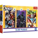 Puzzle Avengers Dni pełne akcji 3x80 el. Trefl (34883) Trefl