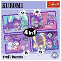 Puzzle Hello Kitty Dzień Kuromi 4w1 el. Trefl (34676) Trefl