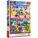 Puzzle Paw Patrol Psi dzień zabaw 2x24 el. Trefl (34433) Trefl