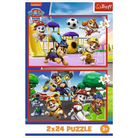 Puzzle Paw Patrol Psi dzień zabaw 2x24 el. Trefl (34433) Trefl