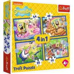Puzzle Sponge Bob 4w1 4w1 el. Trefl (34674) Trefl