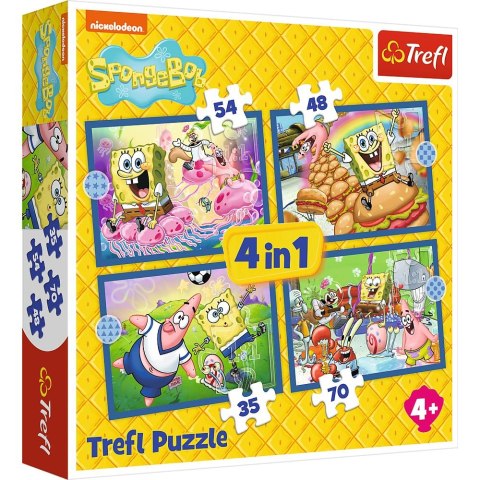 Puzzle Sponge Bob 4w1 4w1 el. Trefl (34674) Trefl