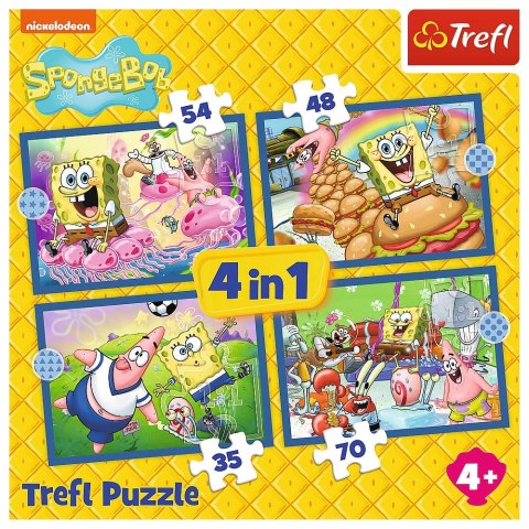 Puzzle Sponge Bob 4w1 4w1 el. Trefl (34674) Trefl