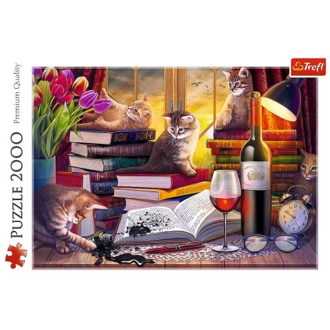 Puzzle koci wieczór 2000 el. Trefl (27126) Trefl