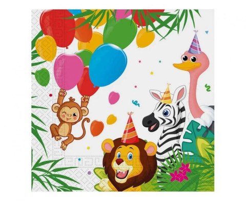 Serwetki JUNGLE BALLOONS mix papier [mm:] 330x330 Godan (93782) Godan