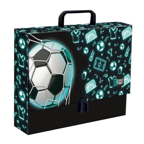 Teczka kartonowa na zatrzask Neon Football A4 czarny [mm:] 330x90 Unipap Unipap