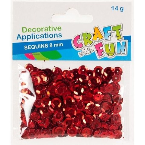 Cekiny cekiny metal 8mm guzik czerwone czerwone 14g Mega Creative (384020) Mega Creative